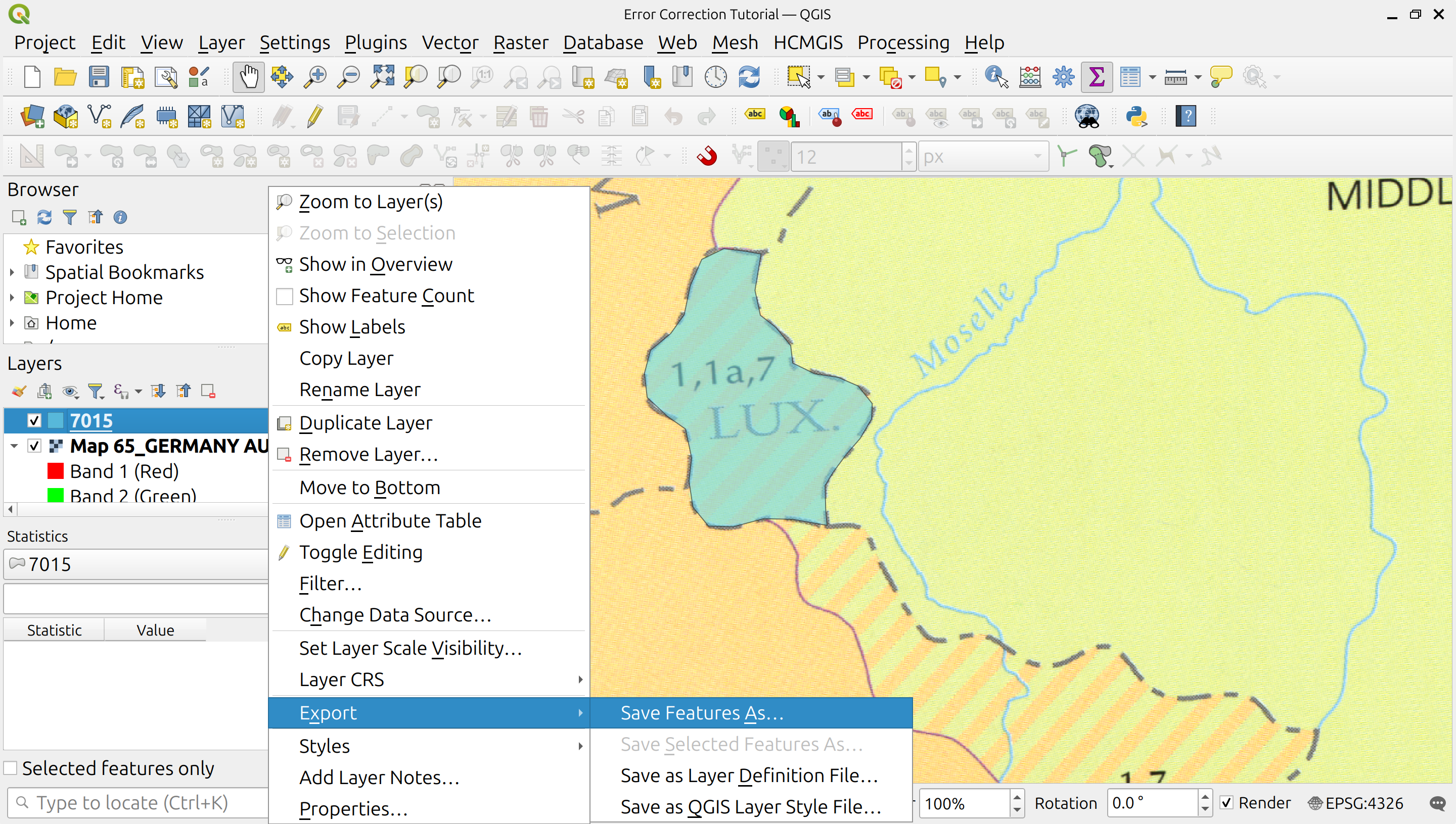 Exporting the polygon as geojson