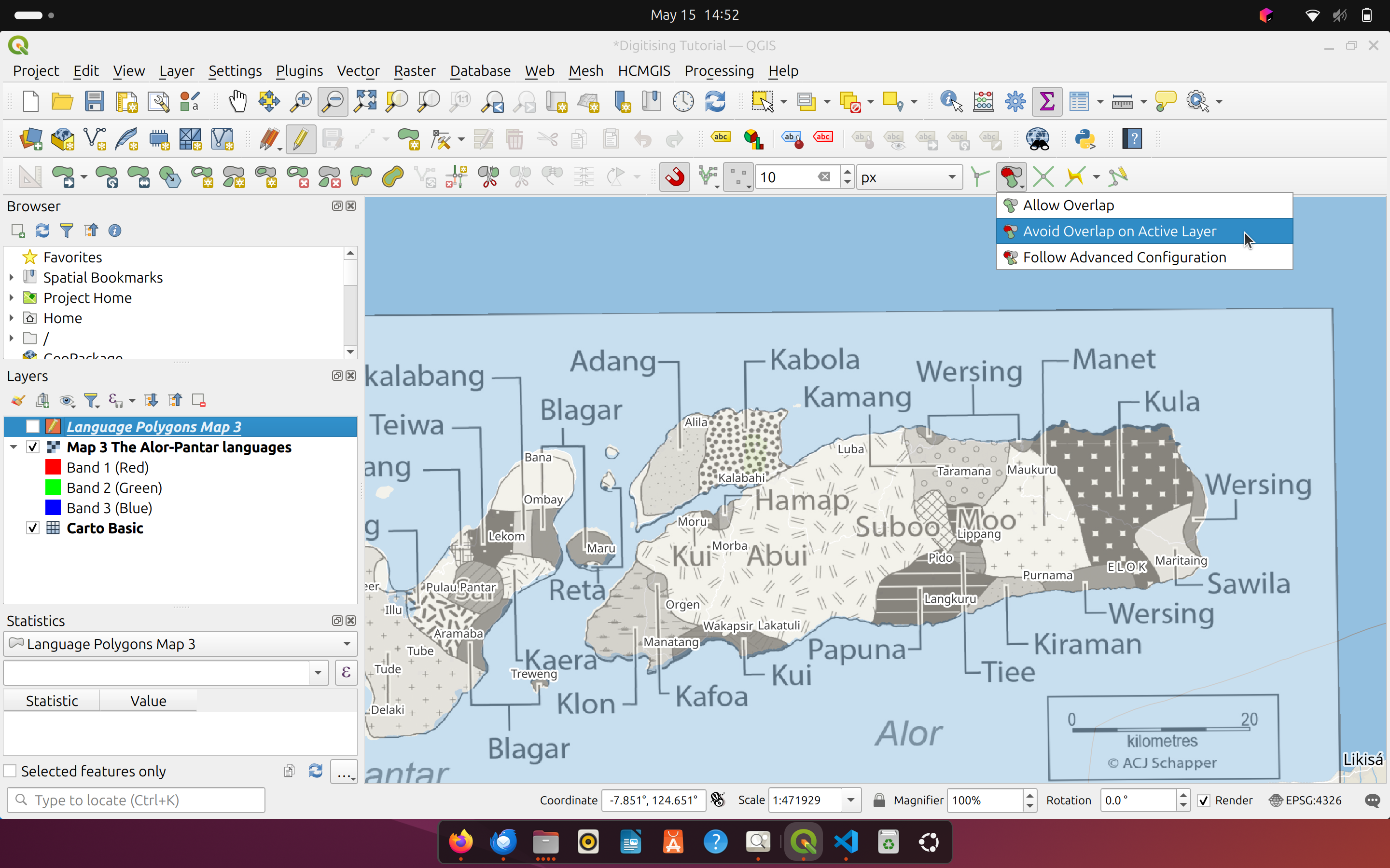Avoid overlap on active layer