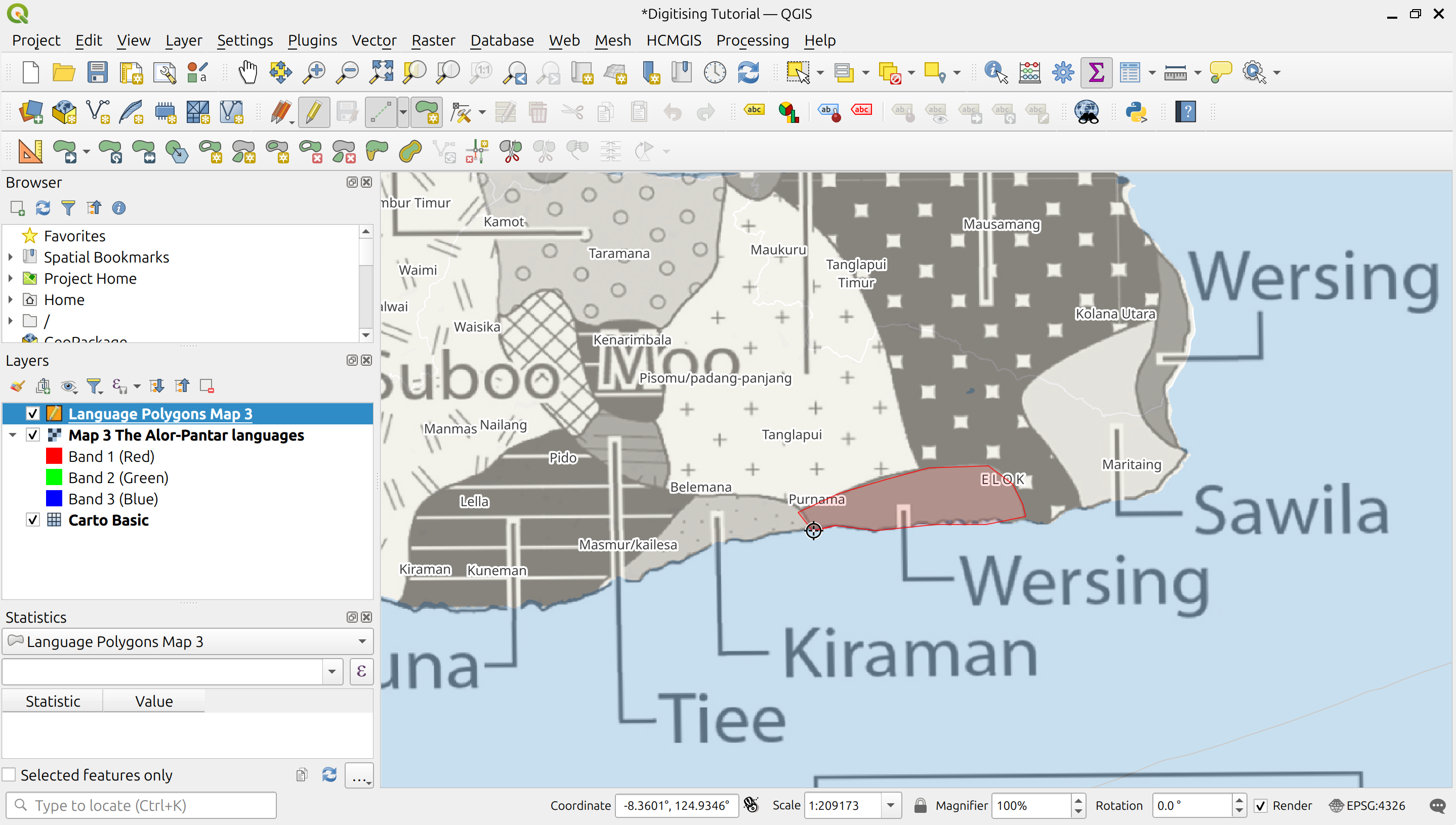 Digitising a language area