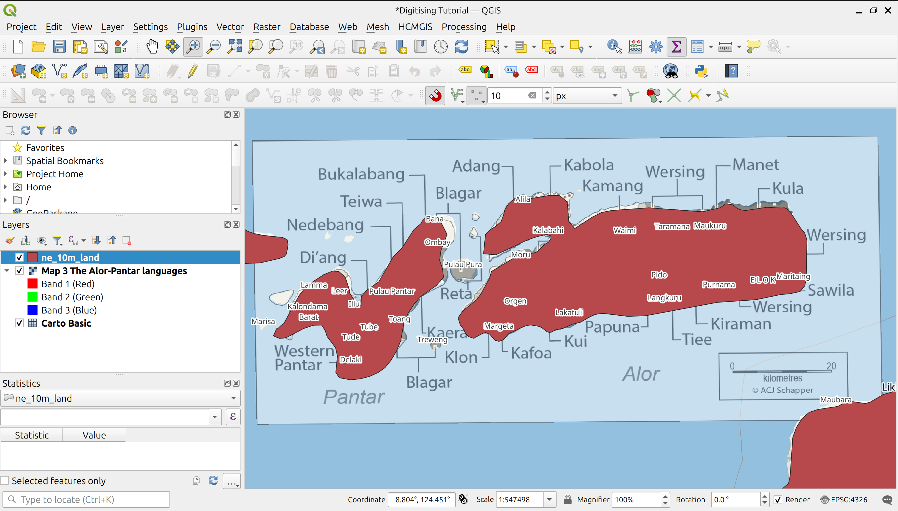 The Natural Earth Land Polygons