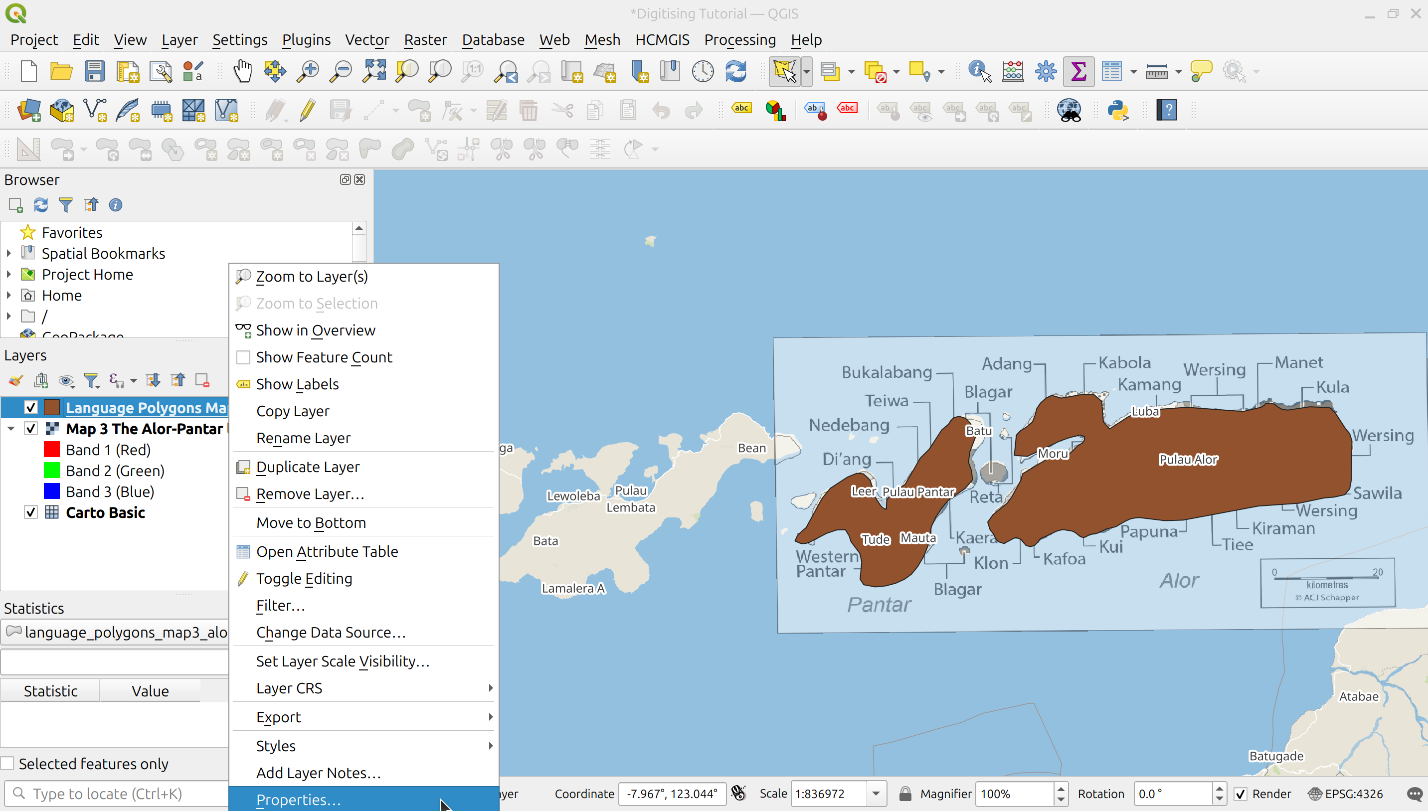 Open the properties.