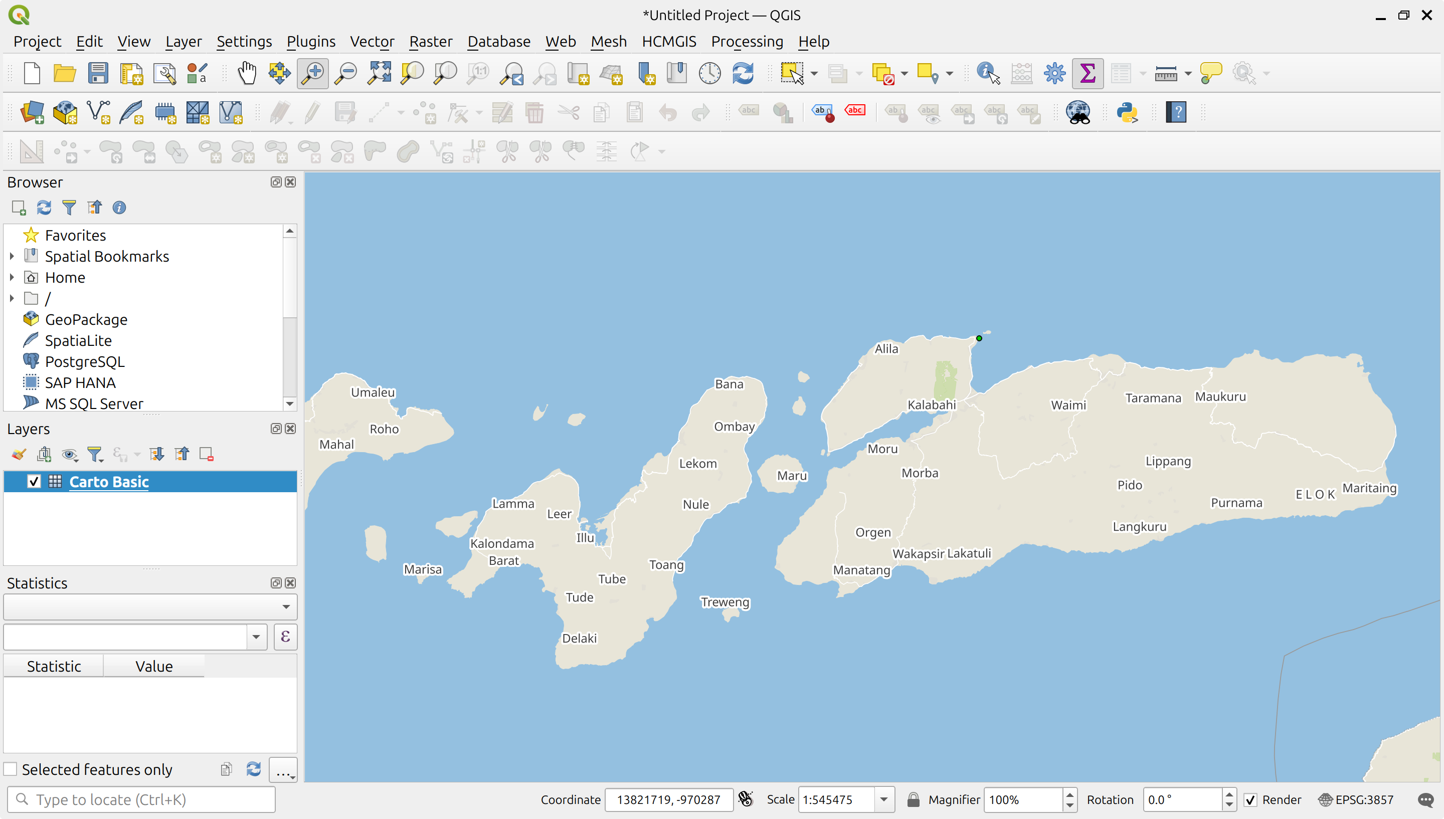 The GCP on the basemap